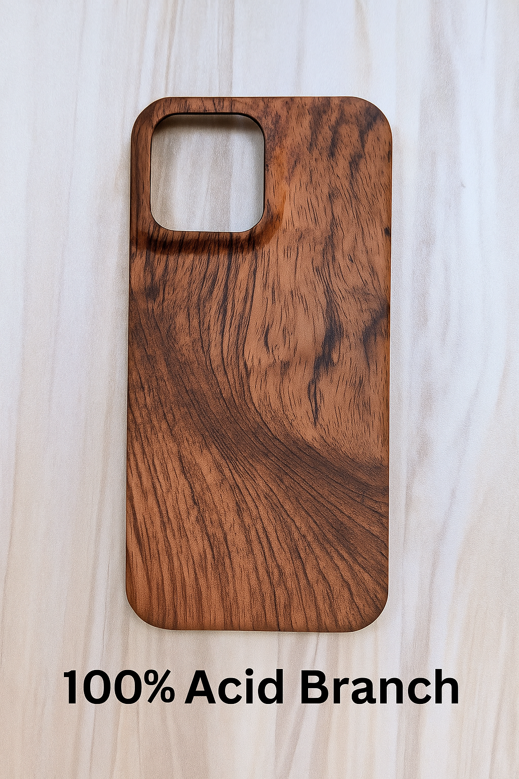 Coque en bois véritable pour iPhone 13–15 Pro Max