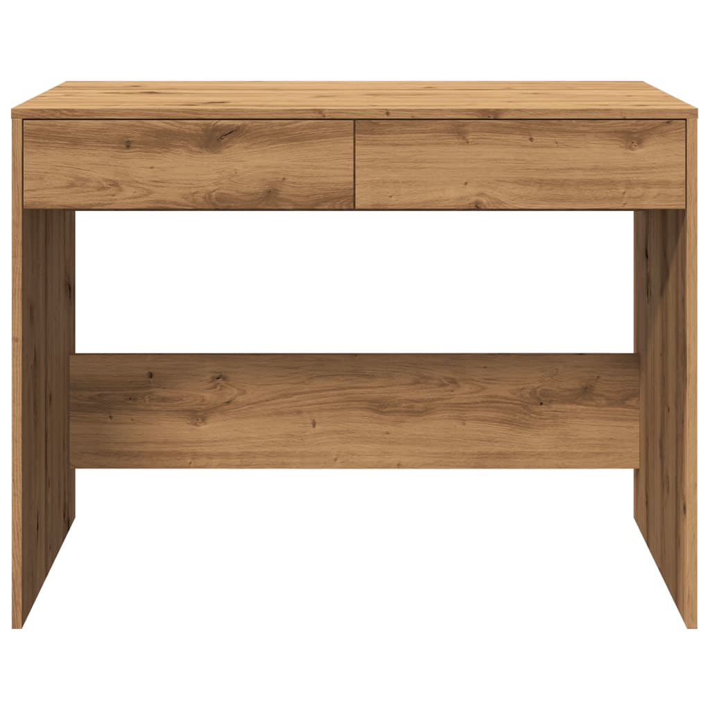 Desk 101×50×76.5 cm – Handcrafted from engineered wood in Artisan Oak | With 2 drawers
