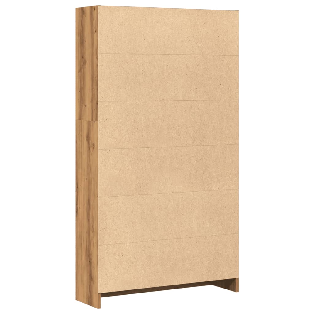 Bücherregal 80×24×143 cm – Handgefertigt aus Holzwerkstoff in Artisan Eiche