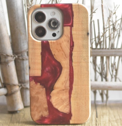 Wood resin phone case – Stylish protection with unique grain | iPhone compatible
