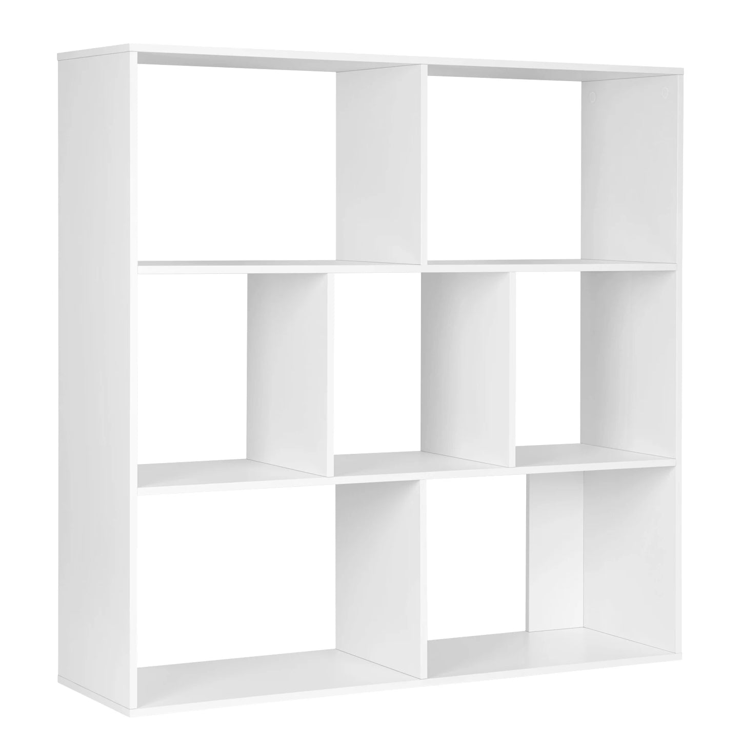 Weißes Bücherregal 7 Fächer 100x100x30 cm Raumteiler Regal Würfelregal für Wohnzimmer Schlafzimmer Büro