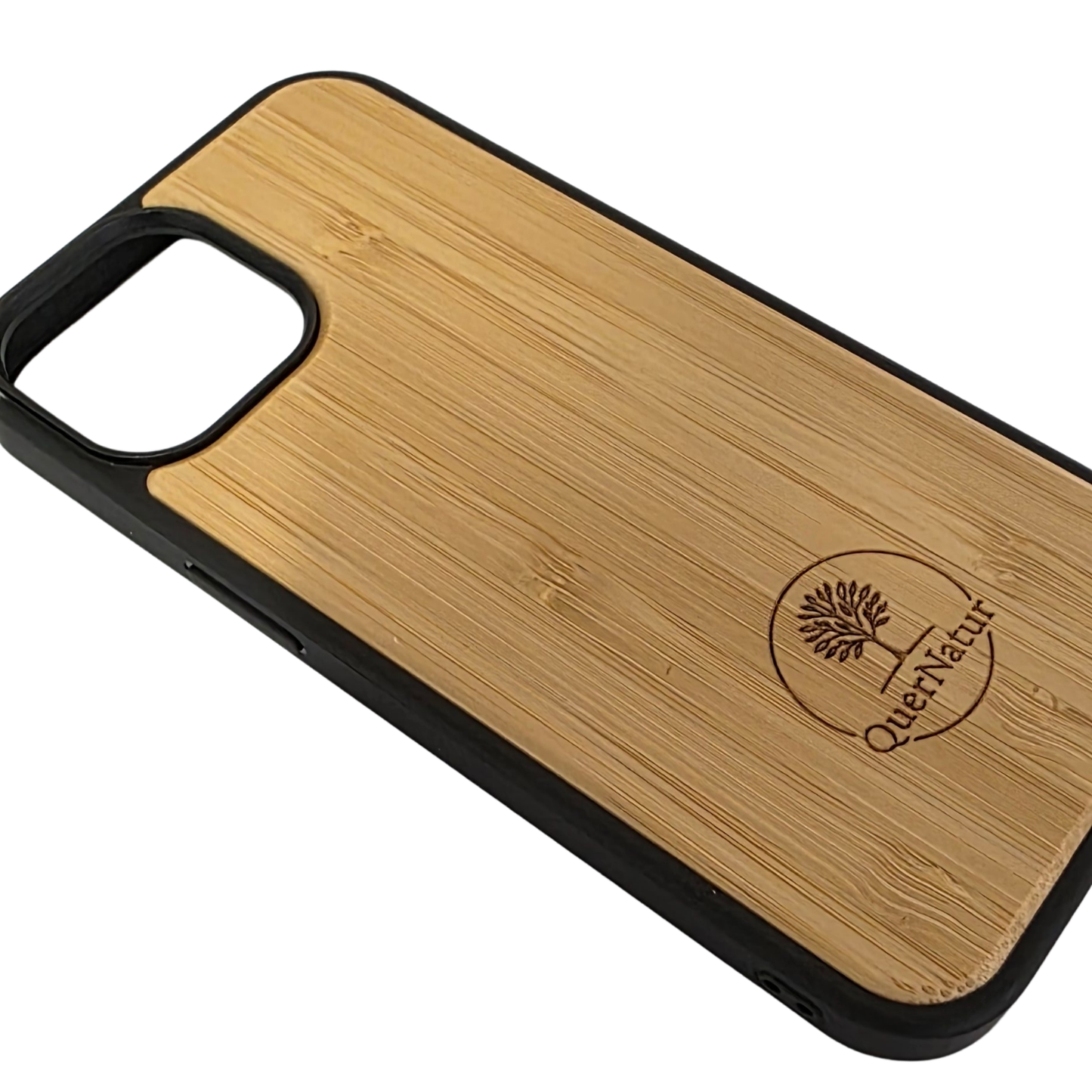 Coque de téléphone en bambou pour iPhone 15