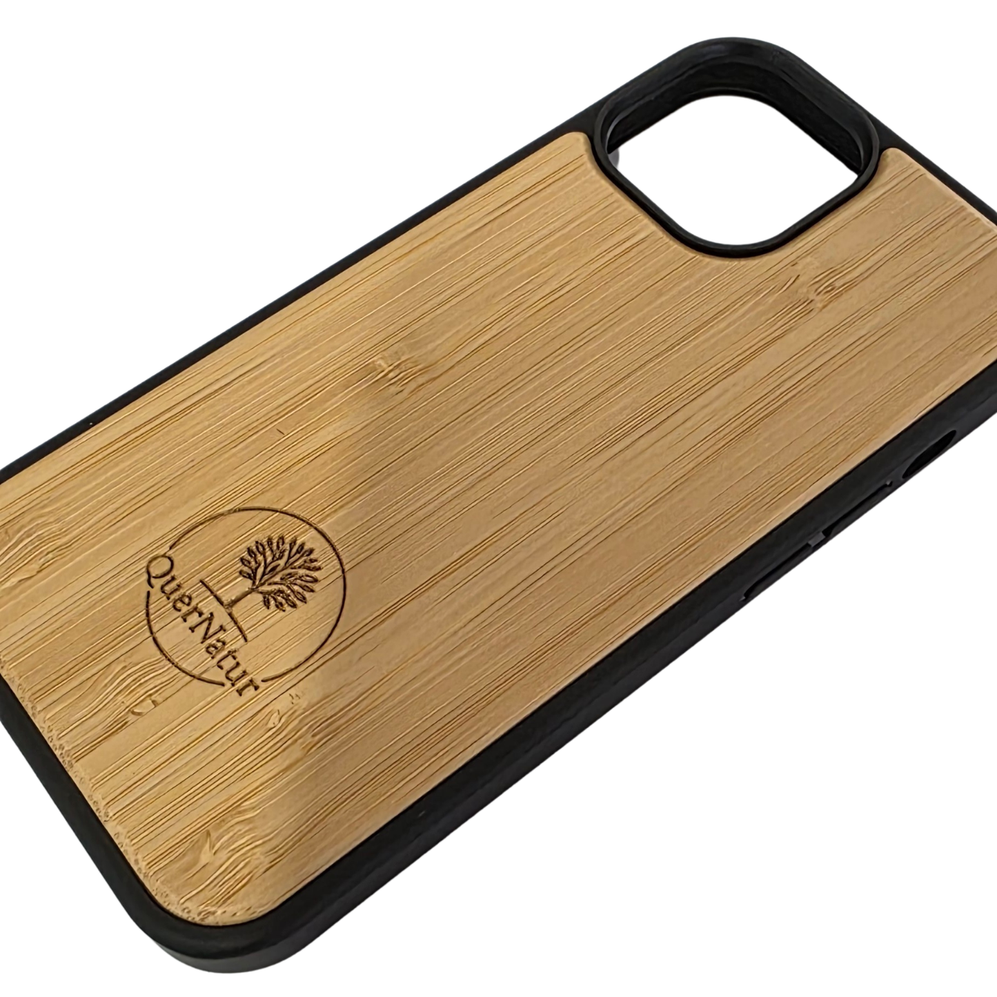 Coque de téléphone en bambou pour iPhone 15