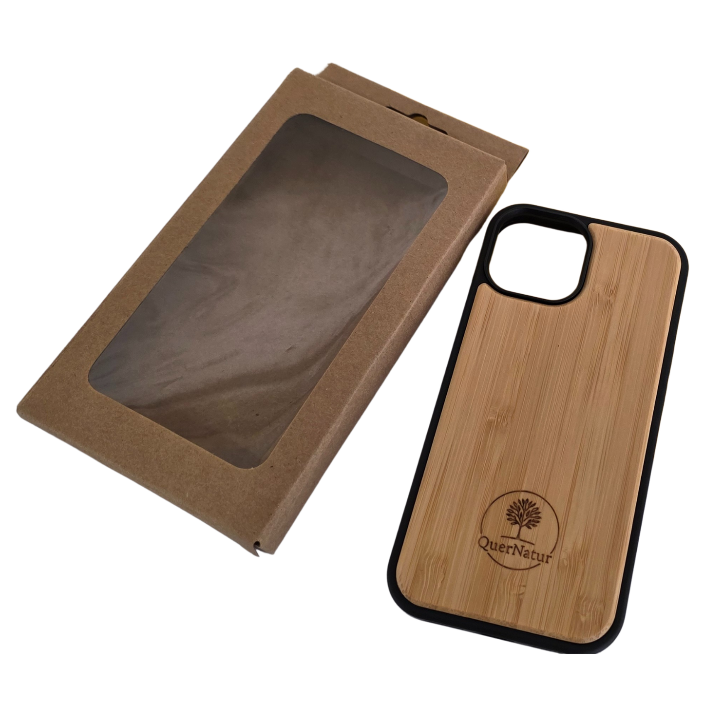 Coque de téléphone en bambou pour iPhone 15