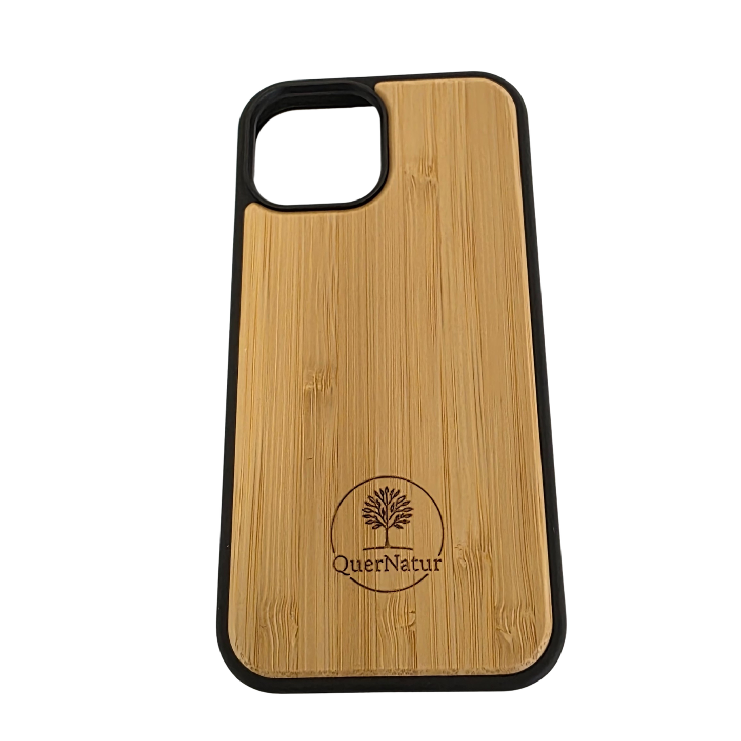 Coque de téléphone en bambou pour iPhone 15