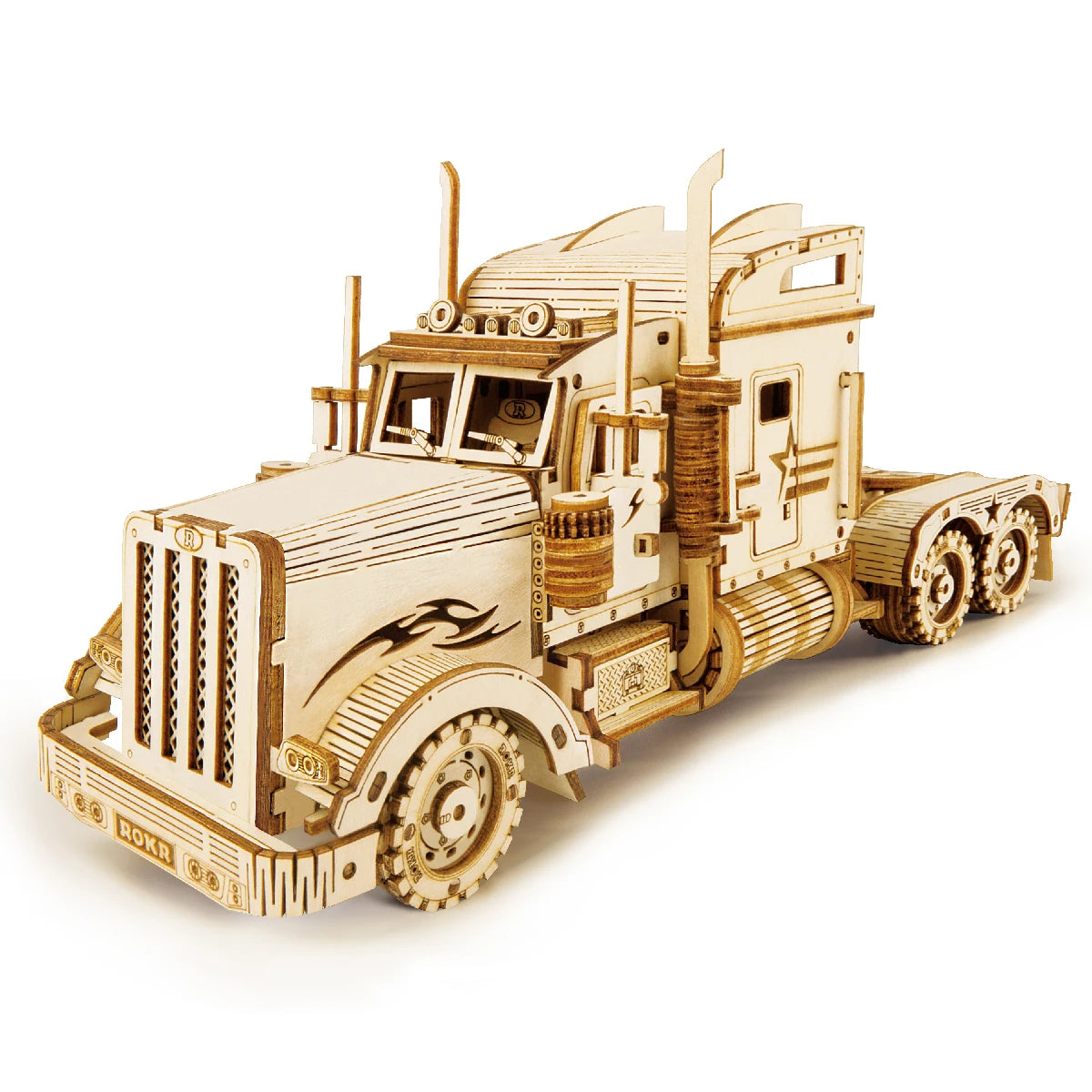 Robotime ROKR 3D Holzpuzzle Fahrzeuge – Dampfzug, Jeep, Truck & Rennwagen zum Selbstbauen