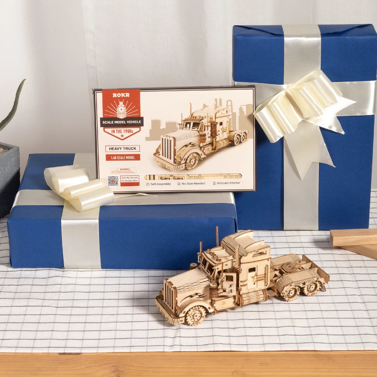 Robotime ROKR 3D Holzpuzzle Fahrzeuge – Dampfzug, Jeep, Truck & Rennwagen zum Selbstbauen