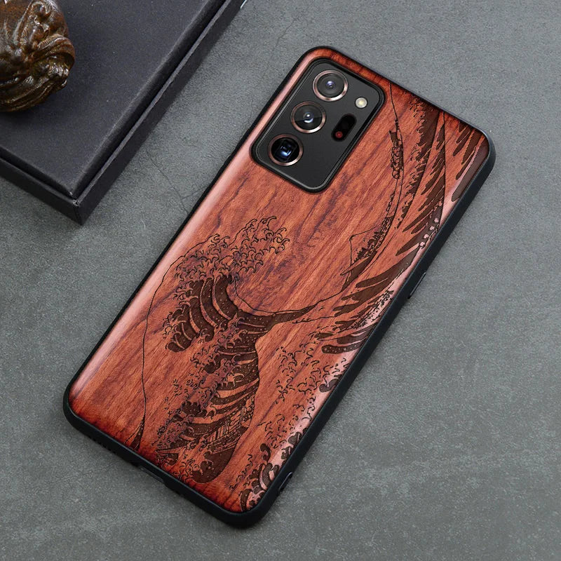 Gravierte Holz Handyhülle Samsung Galaxy S20 FE – Echtholz mit Motivwahl