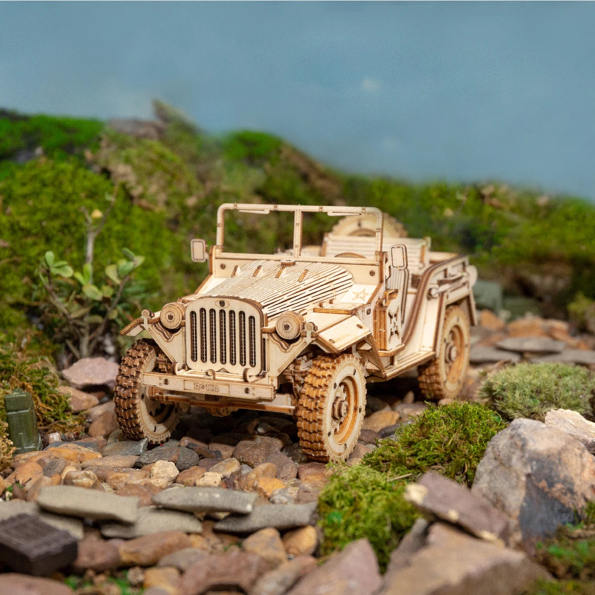 Robotime ROKR 3D Holzpuzzle Fahrzeuge – Dampfzug, Jeep, Truck & Rennwagen zum Selbstbauen