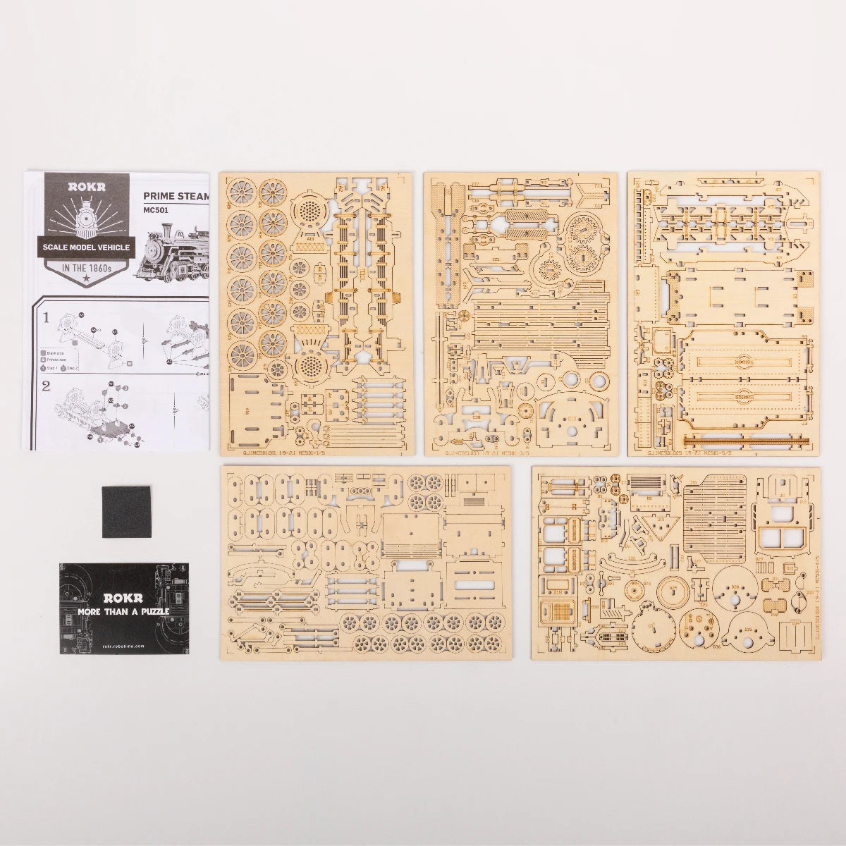 Robotime ROKR 3D Holzpuzzle Fahrzeuge – Dampfzug, Jeep, Truck & Rennwagen zum Selbstbauen