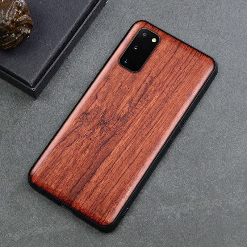 Gravierte Holz Handyhülle Samsung Galaxy S20 FE – Echtholz mit Motivwahl