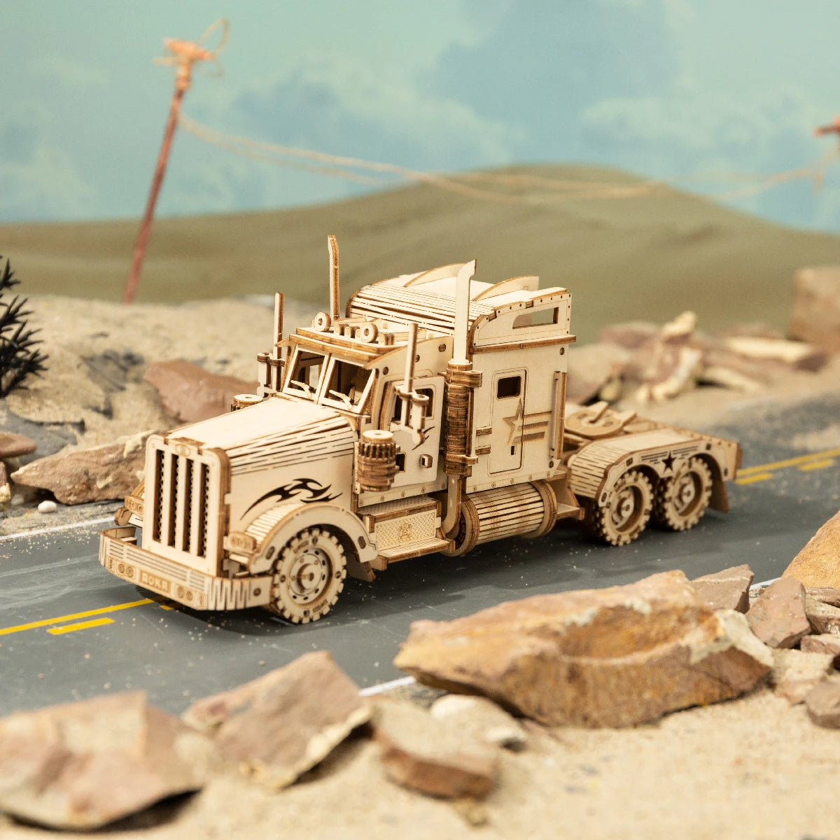 Robotime ROKR 3D Holzpuzzle Fahrzeuge – Dampfzug, Jeep, Truck & Rennwagen zum Selbstbauen
