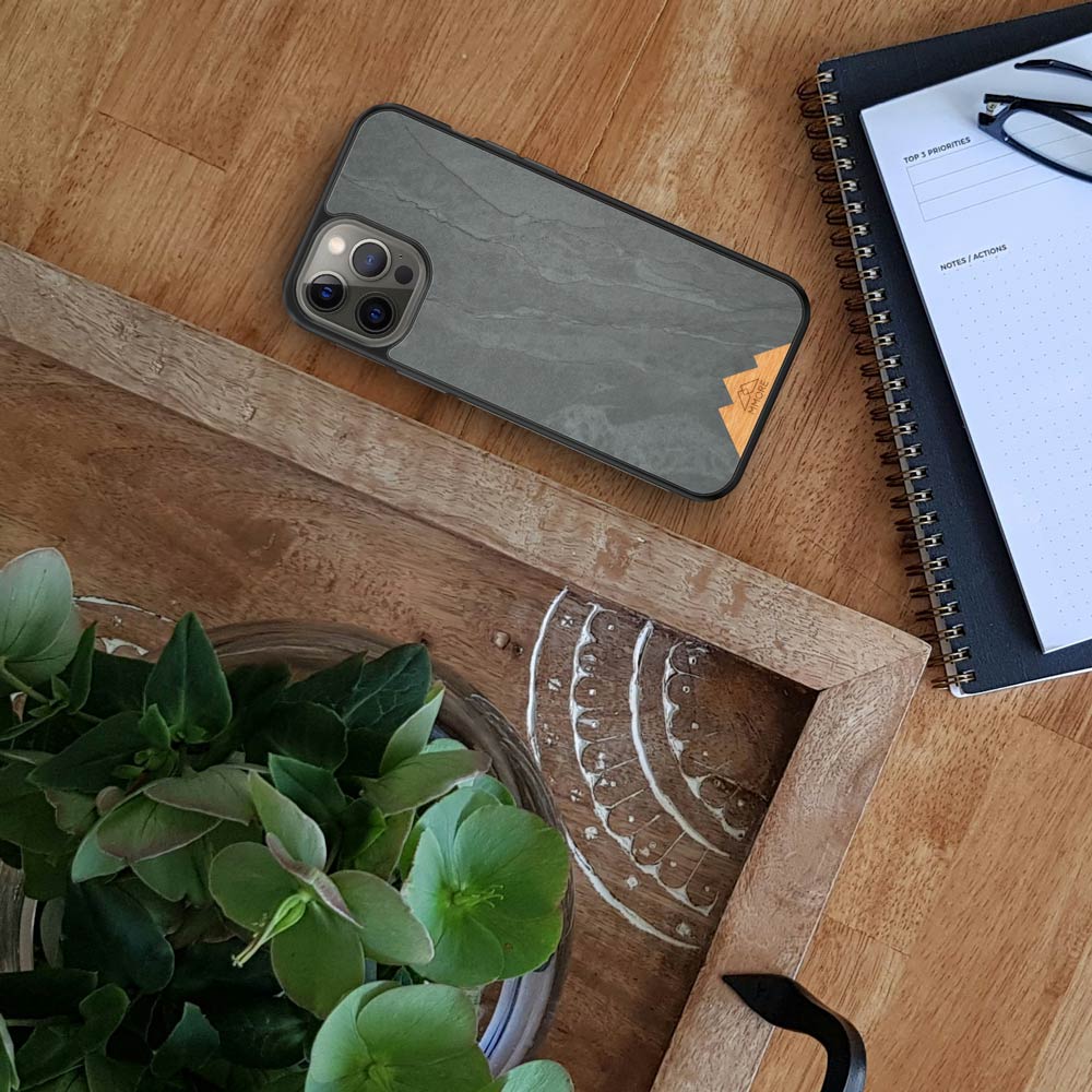 Stone phone case – real stone from the mountains, handmade & sustainable