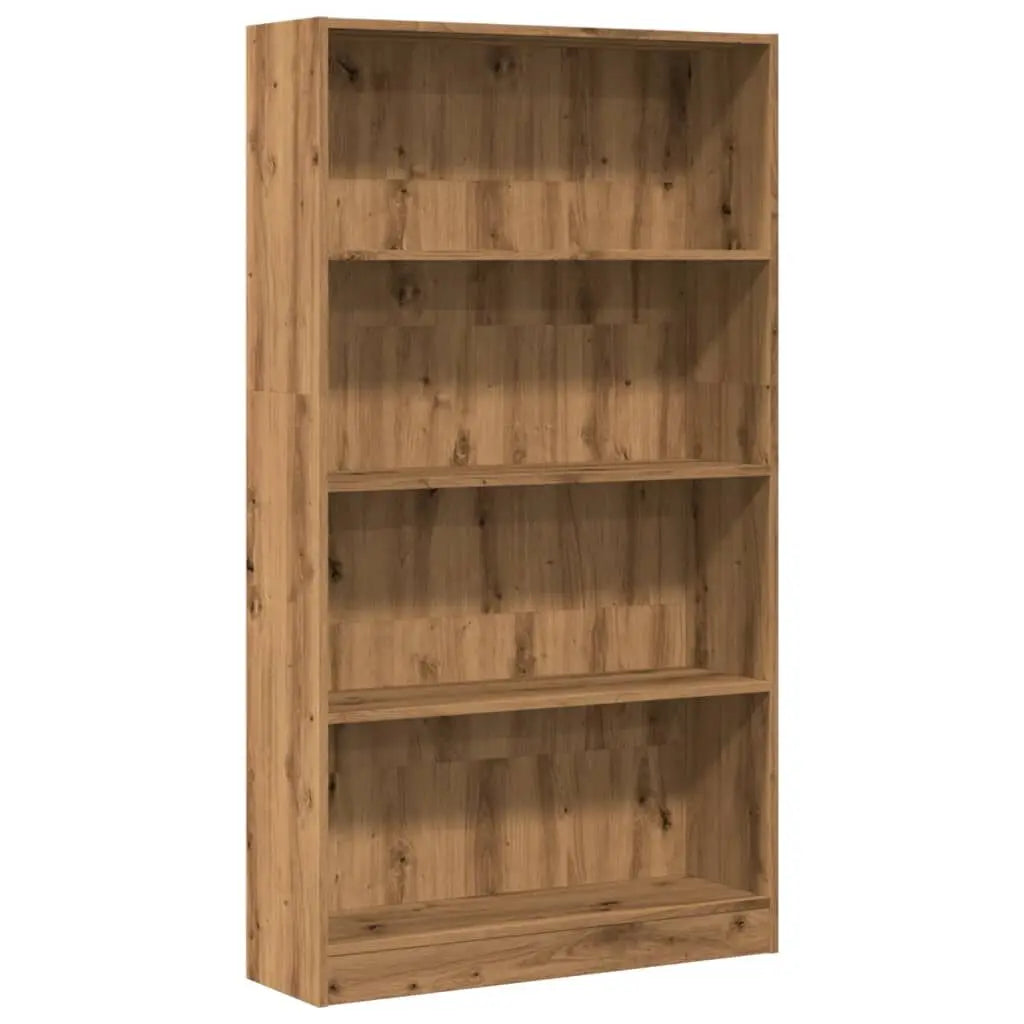 Bücherregal 80×24×143 cm – Handgefertigt aus Holzwerkstoff in Artisan Eiche