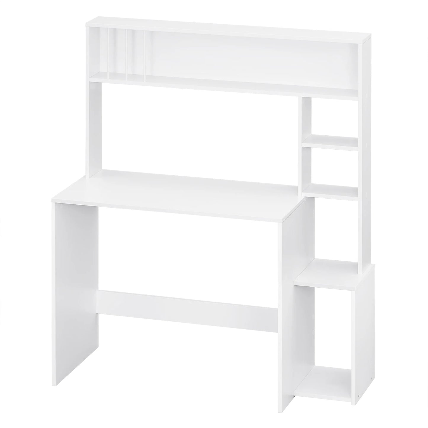 Computer desk with storage space 113.5 x 45 x 139 cm Desk with 5 shelves Scandinavian workstation for office and living room