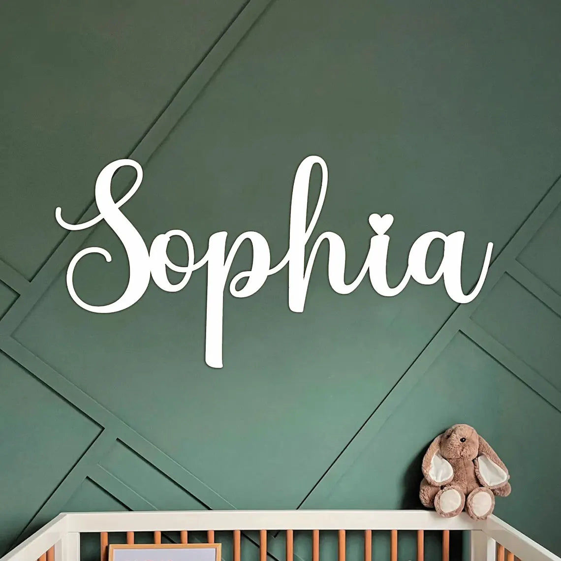 Personalized wooden lettering – 45 cm – name plate for baby room, wedding or gift – wall decoration