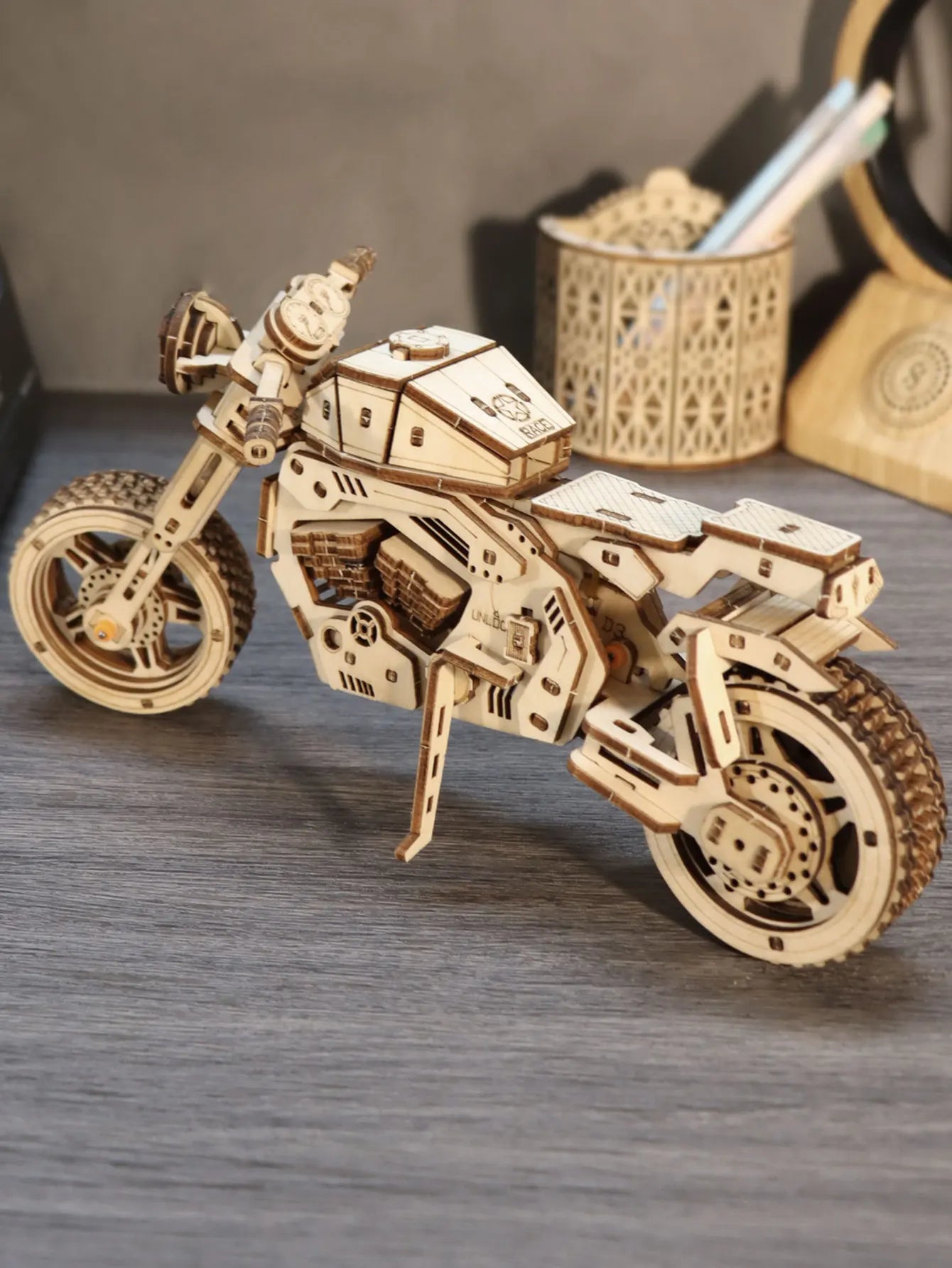3D Wooden Puzzle Motorcycle β DIY Wooden Model Kit | Handmade Gift for Hobbyists for Christmas & Birthday