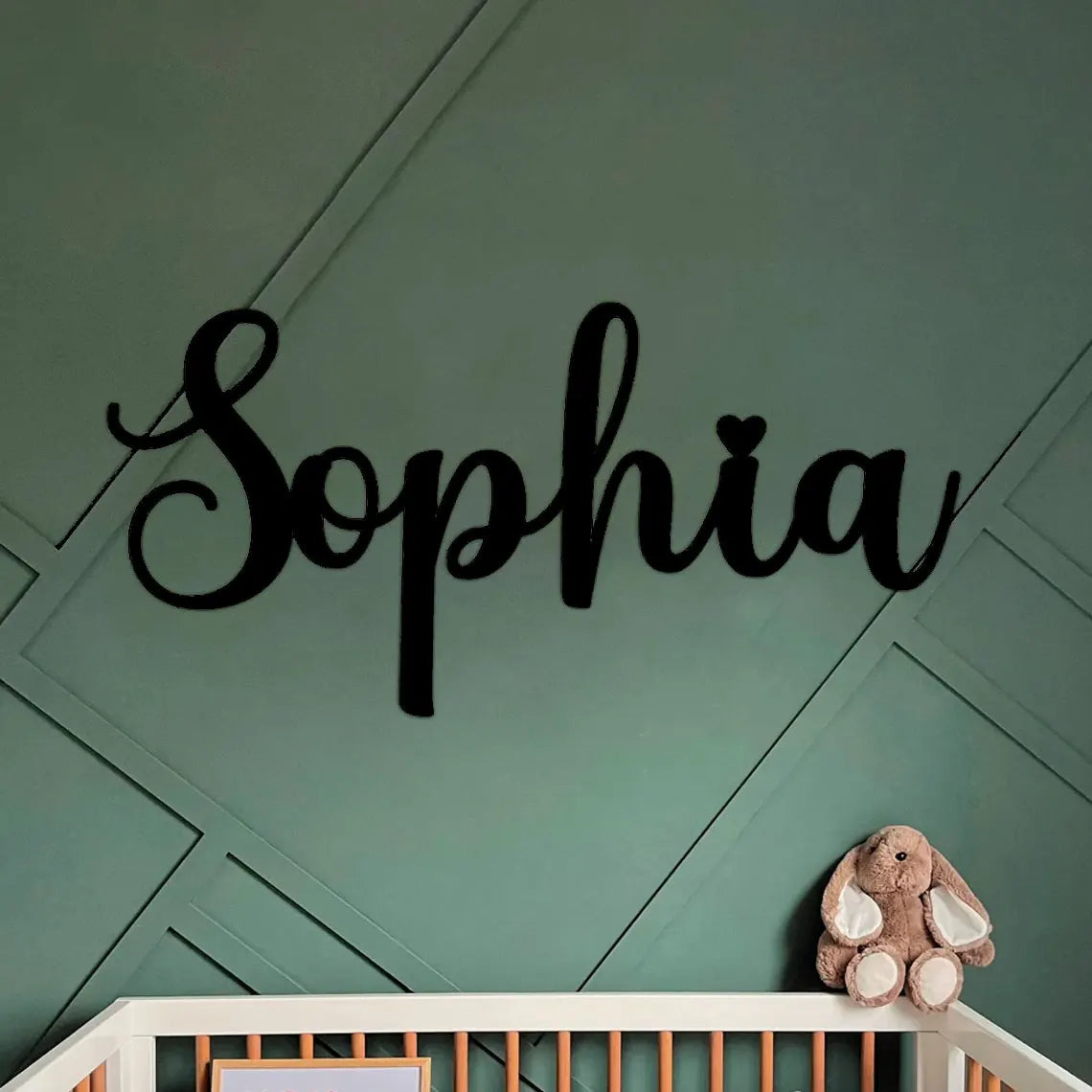 Personalized wooden lettering – 45 cm – name plate for baby room, wedding or gift – wall decoration