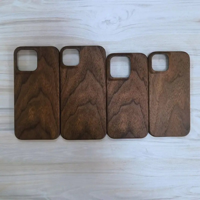 Coque en bois véritable pour iPhone 13–15 Pro Max