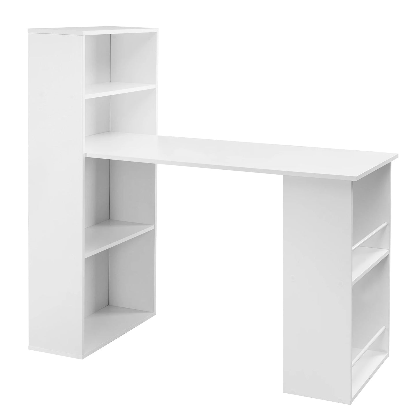 122 x 120 x 55 cm, computer office desk, modern corner and study desk with storage space for living room, home office