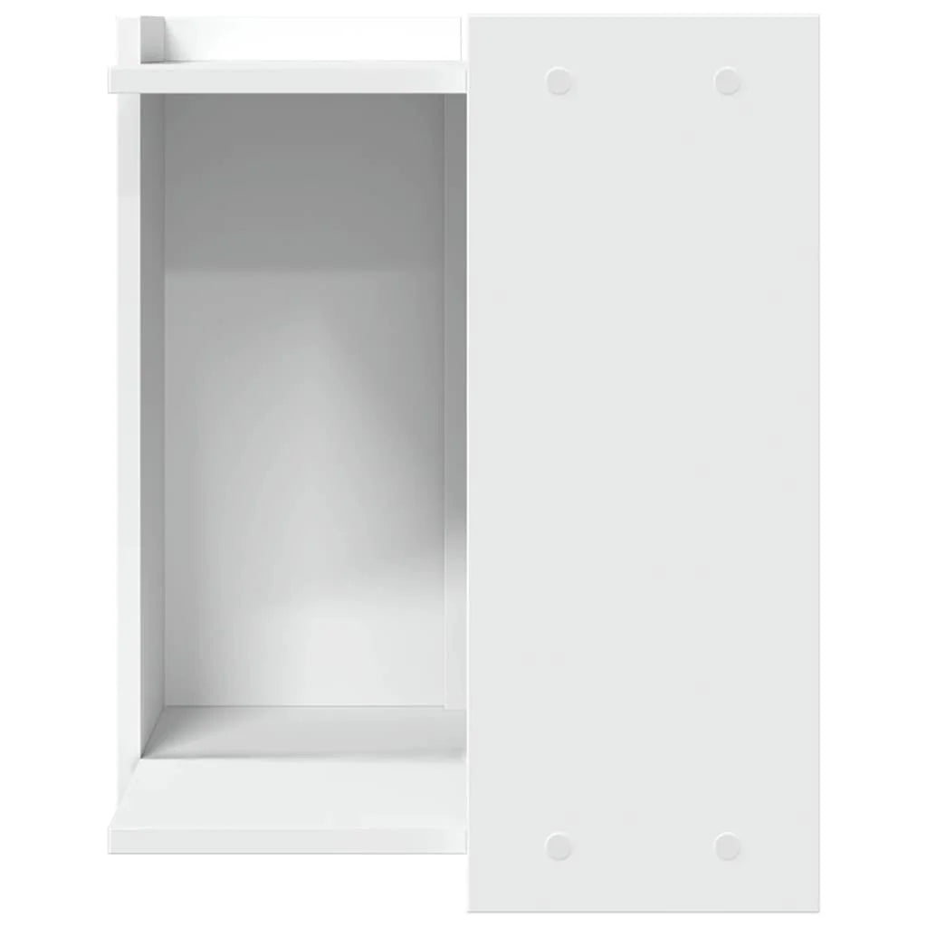 Bac à litière caché en bois – blanc, 80×50×45 cm – élégant bac à litière pour chat avec fonction table