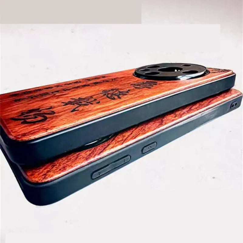 Coque en bois gravée pour Honor Magic 6 (Pro) – Motifs gravés