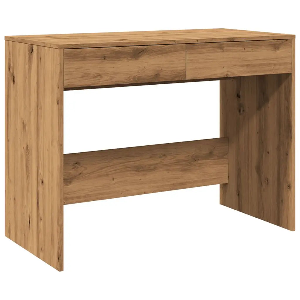 Desk 101×50×76.5 cm – Handcrafted from engineered wood in Artisan Oak | With 2 drawers