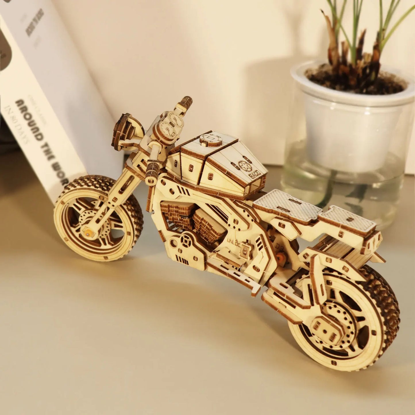 3D Wooden Puzzle Motorcycle β DIY Wooden Model Kit | Handmade Gift for Hobbyists for Christmas & Birthday
