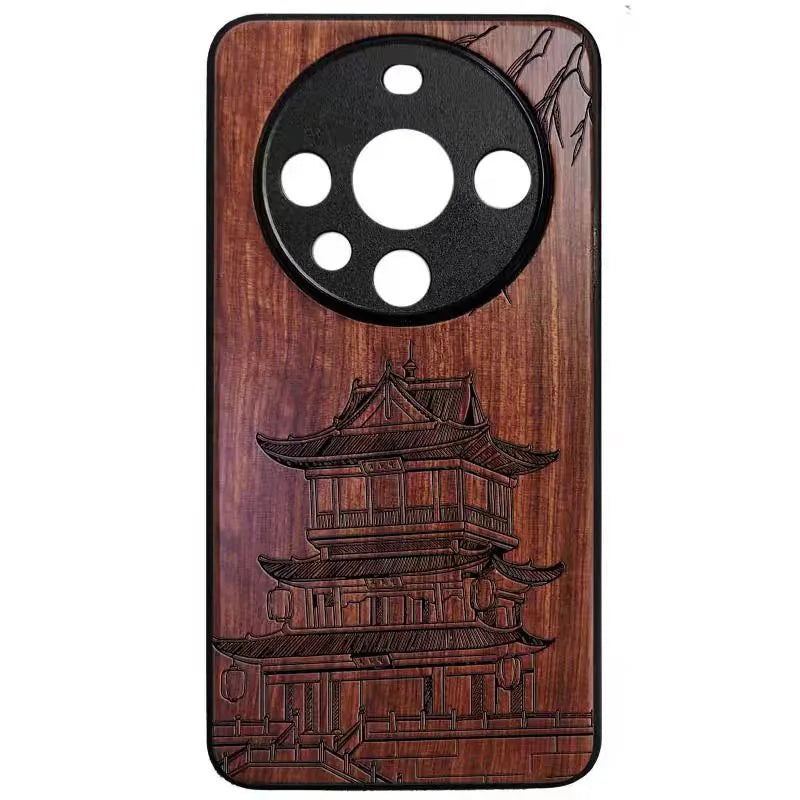 Coque en bois gravée pour Honor Magic 6 (Pro) – Motifs gravés