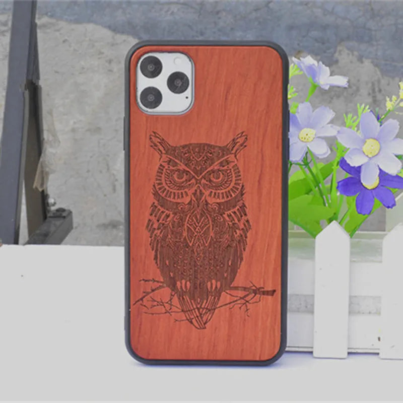 Gravierte Holz Handyhülle Samsung Galaxy S20 FE – Echtholz mit Motivwahl