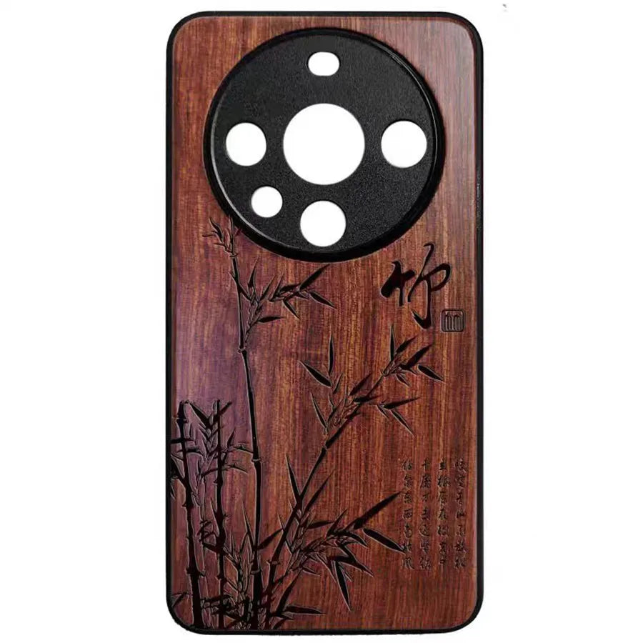 Coque en bois gravée pour Honor Magic 6 (Pro) – Motifs gravés