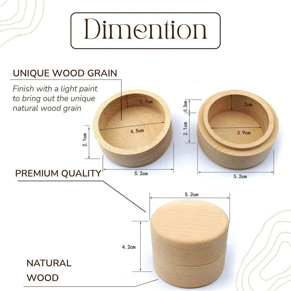 Personalized Wooden Ring Box – Engraved Jewelry Box for Wedding, Engagement & Gift