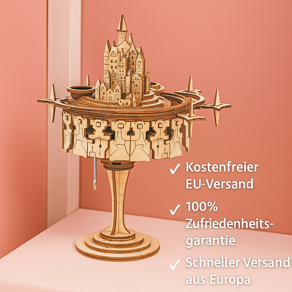 3D wooden puzzle music box “You Are My Sunshine” – DIY castle construction kit