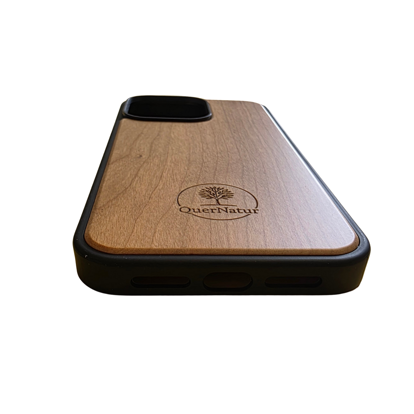 Coque de téléphone en bois de cerisier pour iPhone 15 Pro Max