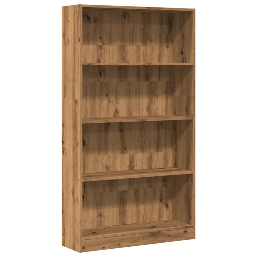 Bücherregal 80×24×143 cm – Handgefertigt aus Holzwerkstoff in Artisan Eiche