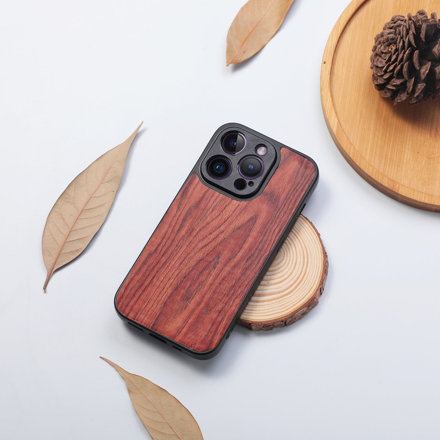 Wood-look phone case with fine grain – shockproof &amp; stylish for iPhone