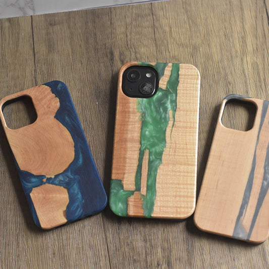 Wood resin phone case – Stylish protection with unique grain | iPhone compatible