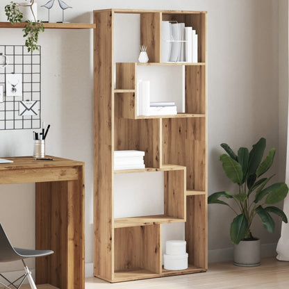 Bücherregal 67×24×161 cm – Handgefertigt aus Holzwerkstoff in Artisan Eiche | Flexibel aufstellbar