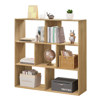 Weißes Bücherregal 7 Fächer 100x100x30 cm Raumteiler Regal Würfelregal für Wohnzimmer Schlafzimmer Büro