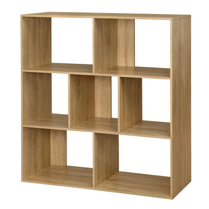 Weißes Bücherregal 7 Fächer 100x100x30 cm Raumteiler Regal Würfelregal für Wohnzimmer Schlafzimmer Büro