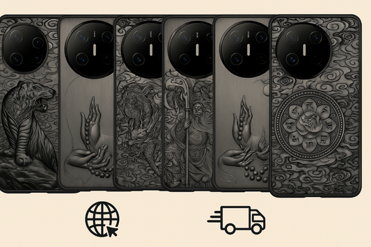 Luxury Sandalwood Phone Case for Huawei Mate X3 / X5 / X6