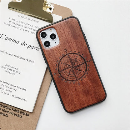 Gravierte Holz Handyhülle Huawei Mate 20 Pro – Echtholz mit Motivwahl