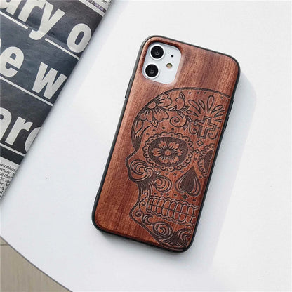 Gravierte Holz Handyhülle Huawei Mate 20 Pro – Echtholz mit Motivwahl