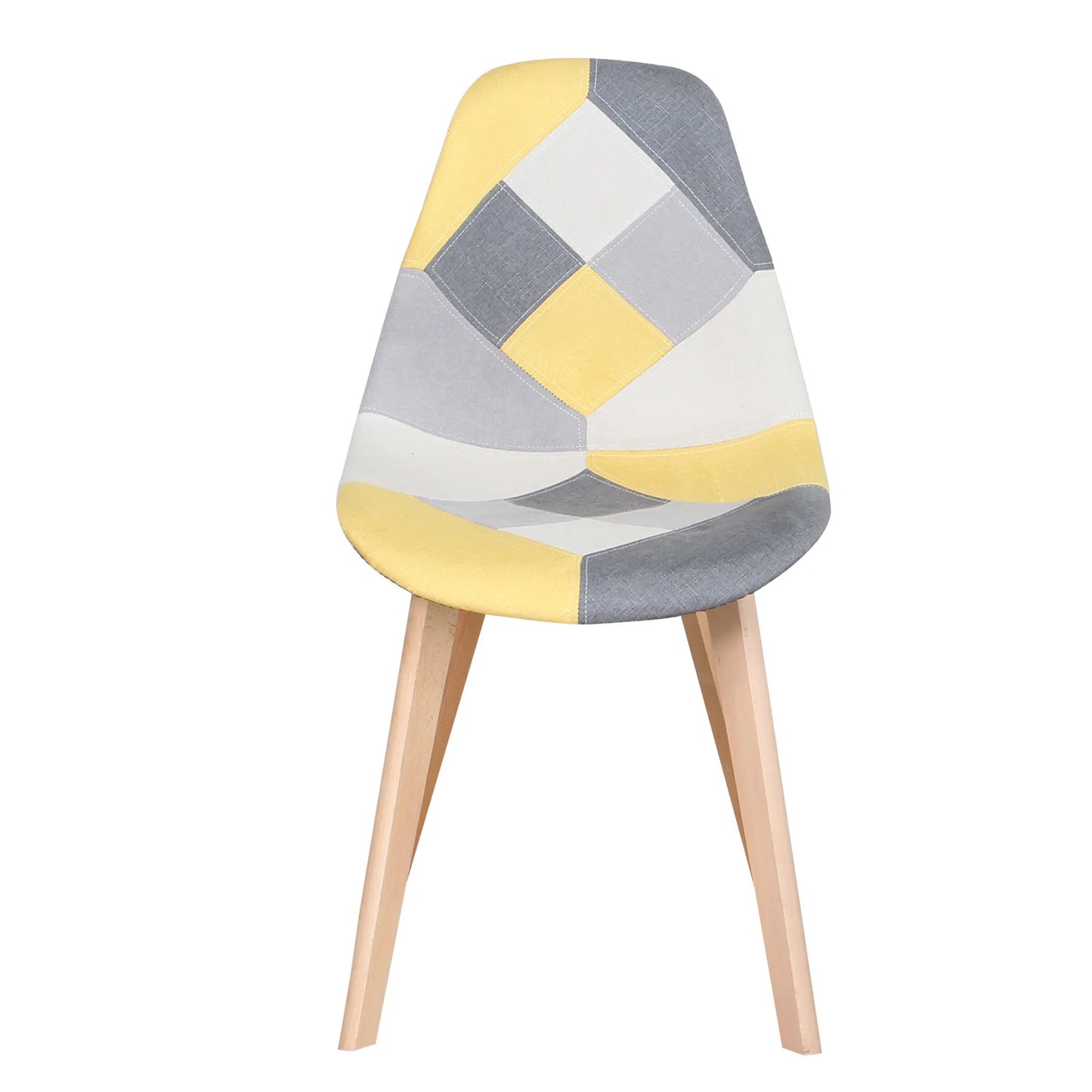 8er-Set Esszimmerstühle im skandinavischen Patchwork-Stil – ergonomisch & farbenfroh