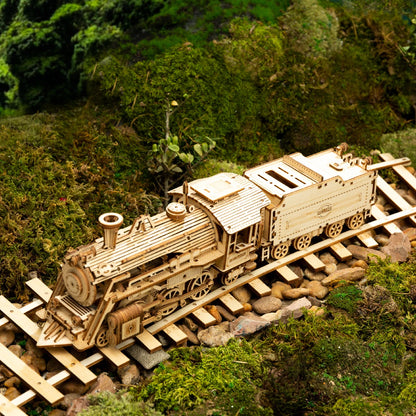 Robotime ROKR 3D Holzpuzzle Fahrzeuge – Dampfzug, Jeep, Truck & Rennwagen zum Selbstbauen