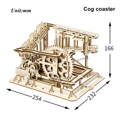 Robotime ROKR Kugelbahn Holzpuzzle – Marble Run Wasserrad 3D Bausatz für Kinder & Erwachsene