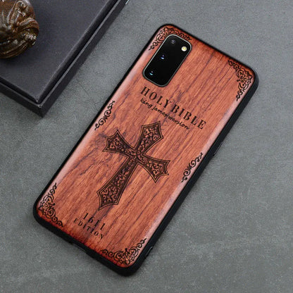 Gravierte Holz Handyhülle Samsung Galaxy S21 Ultra – Echtholz mit Motivwahl