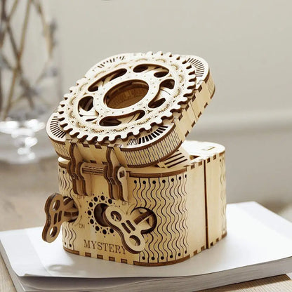 Robotime ROKR Schatztruhe Holzpuzzle – 3D DIY Treasure Box mit Zahlencode | Puzzlebox aus Holz für Kinder & Erwachsene