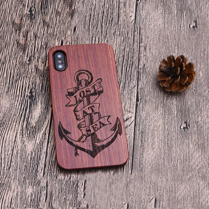 Engraved wooden phone case Huawei P30 – real wood with choice of motif
