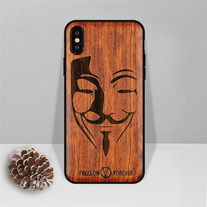 Gravierte Holz Handyhülle Huawei Mate 20 Pro – Echtholz mit Motivwahl